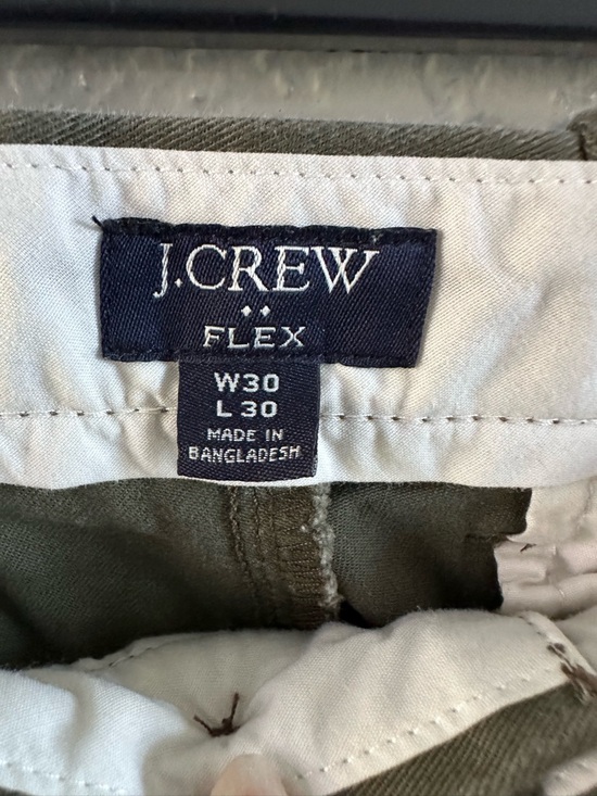 J.Crew Flex Slim Fit Chino Pants Olive Green Men’s 30x30 Stretch Casual - Picture 7 of 14
